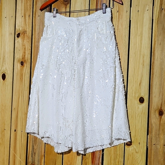 Zara Sequin Bermuda Shorts - Picture 2 of 5